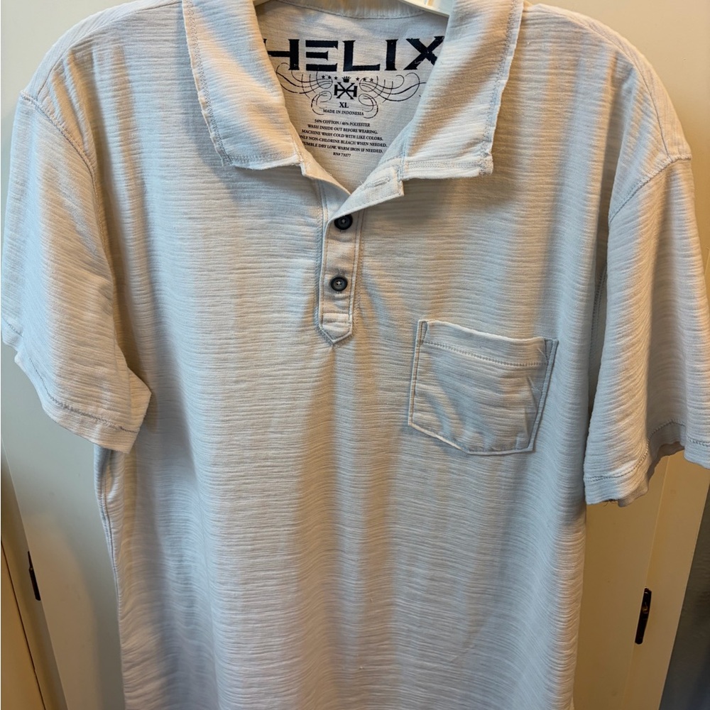 Helix Men's Soft Gray Polo Shirt